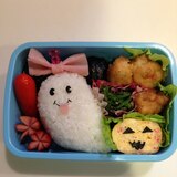 ハロウィンのキャラ弁！ミニーちゃんおばけ